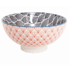 ceramic microwave safe rice bowl/round microwave safe rice bowl porcelain bowl with pad printing